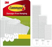 16pcs(8pairs)3M Command Picture Hanging Strips Damage Free Picture Hangers, No Tools Wall Hanging Strips command strips