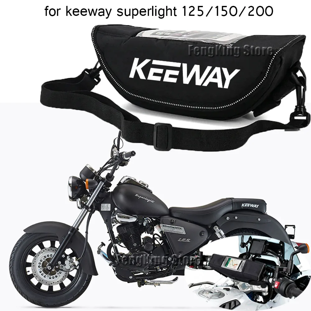 

Motorcycle Handlebar Bag Storage Travel Tool Pouch Waterproof for keeway superlight 125/150/200