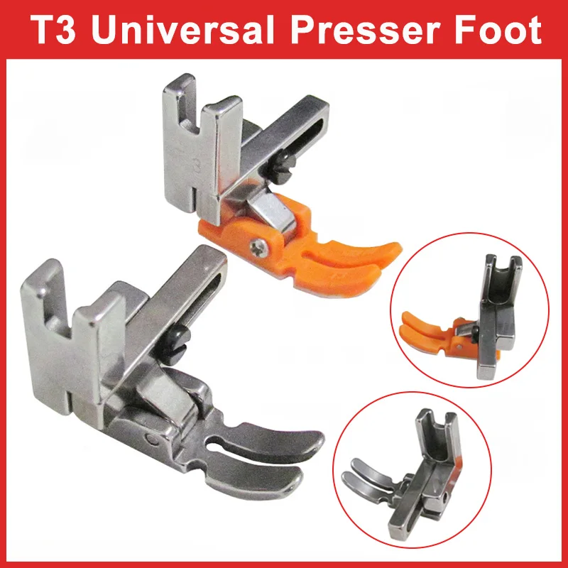 T3 Multifunctional Universal Presser Foot Left And Right Unilateral Flat Car 3 in 1 Sew Presser Foot