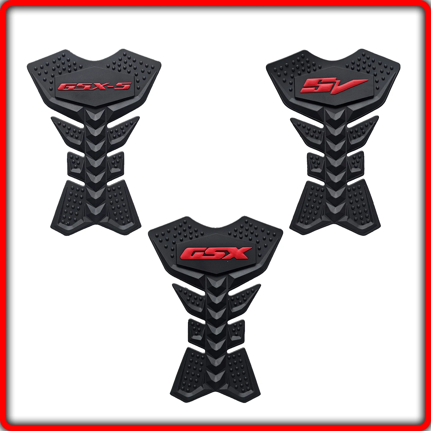

For Suzuki GSX-S SV650 SV1000 GSX rubber fishbone tank stickers 3D tank protector stickers tank scratch-proof decorative sticker