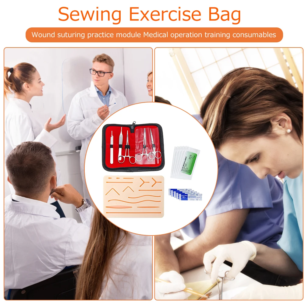 

Тренировочная подушечка для наложения швов, многоразовая модель для практики наложения швов на кожу с ранами, медицинская имитация швов, реквизит для кожи