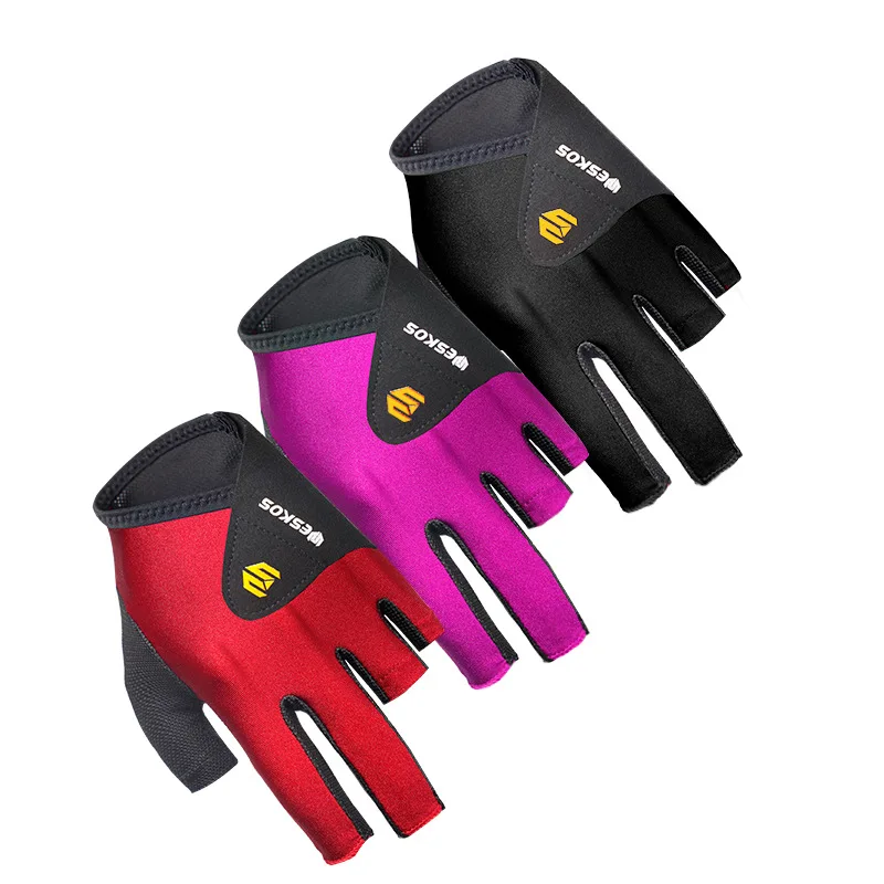 Gift Box Gloves Unisex Half Two Finger Breathable Sweat Wicking Non Slip Snooker Billiard One Size Single
