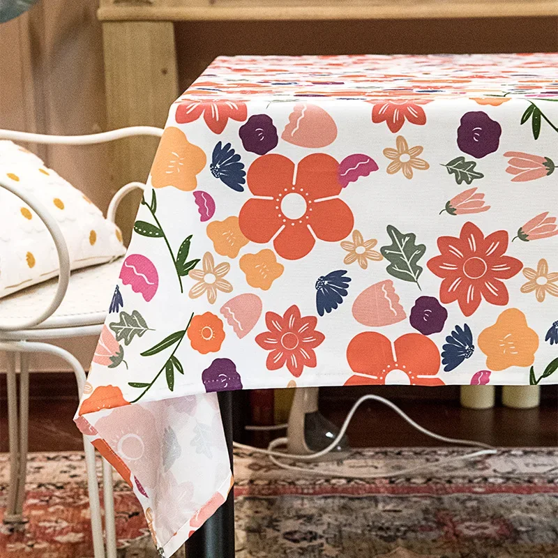 

Home Decor Korean Pastoral Style Printed Tablecloth Outdoor Camping Table Cloth Party Dining Rectangular Table Cover Table Linen