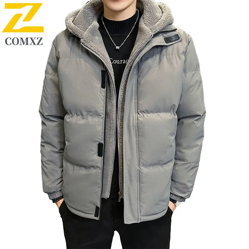 COMXZ 2025 New Padded Jacket Plus Size Autumn Winter Hooded Warm Cold Proof Ski Travel Cotton Padded Jacket Classic Bread Jacket