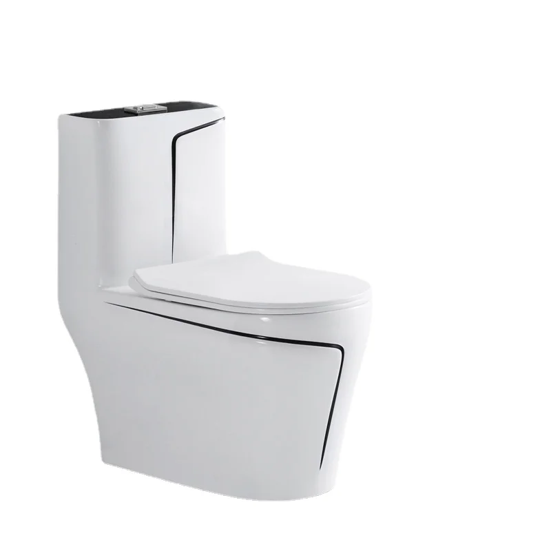 

Large-diameter horizontal toilet with water outlet after sitting in the back row of toilet.