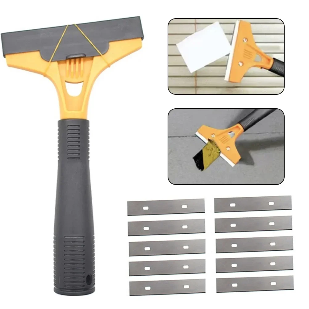 Portable Cleaning Shovel Cutter With 10pcs Blades For Glass Floor Tiles Floor Scraper Seam Removal Household Kitchen Hand Tool