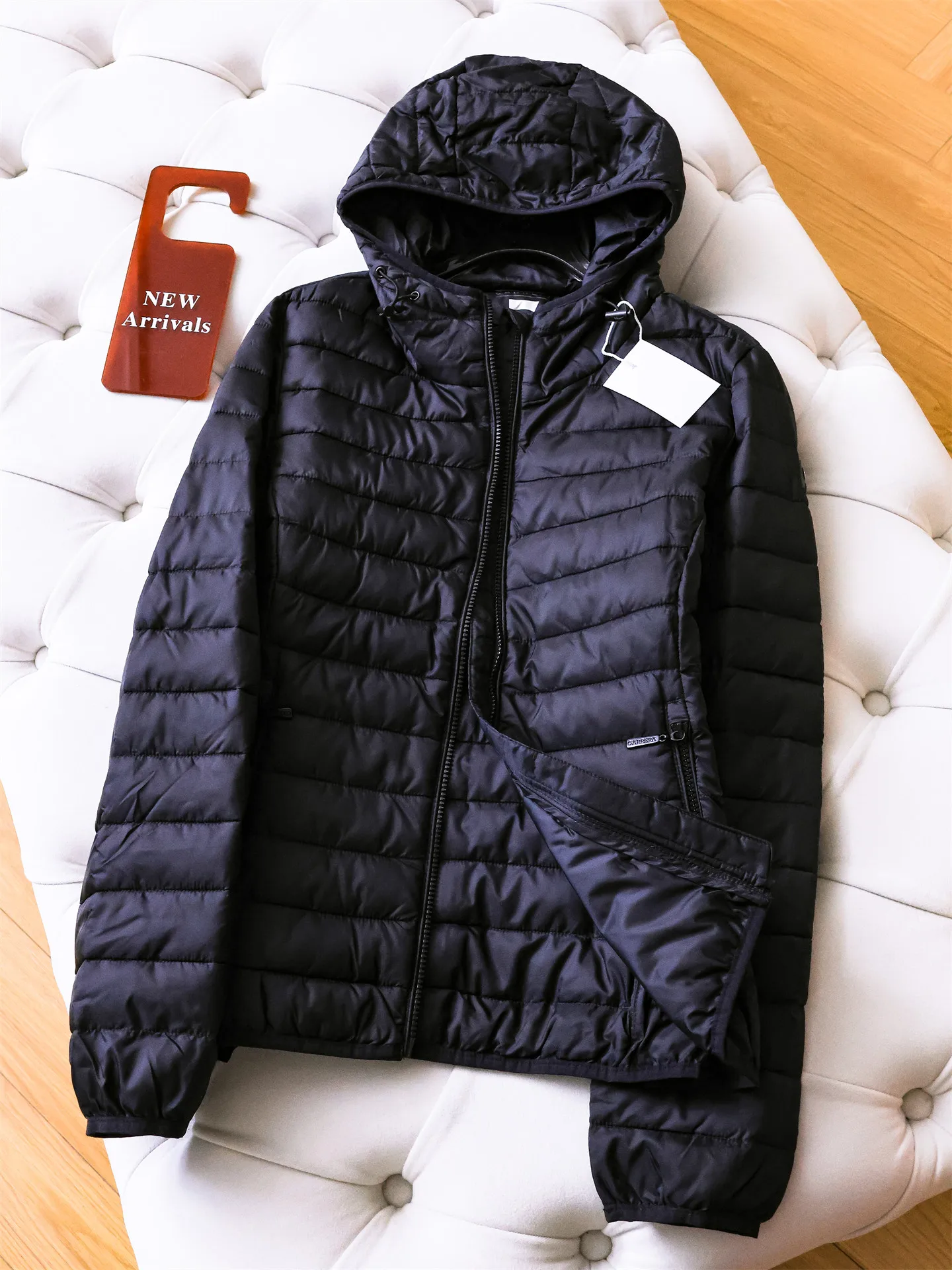 

Commute Versatile Color Hooded Thin Cotton Jacket 2025 Winter New Women's Cotton Coat M876