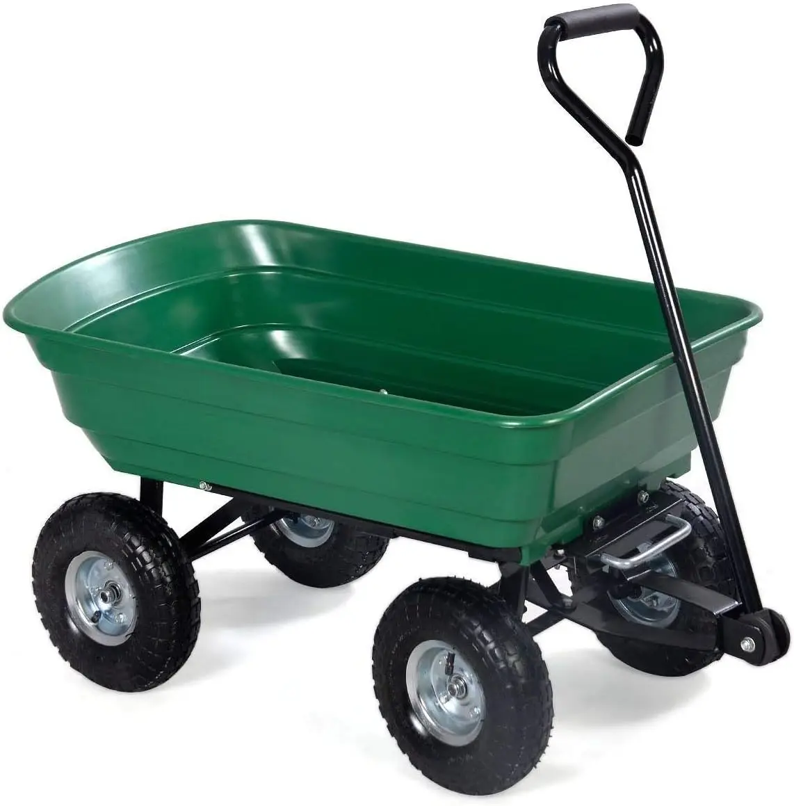 

650lb Garden Dump Cart Dumper Wagon Carrier Wheel Barrow Air Tires Heavy Duty