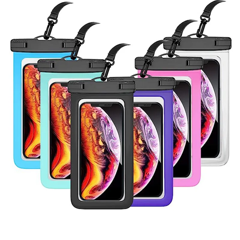 3Pcs Universal Waterproof Phone Pouch Swimming Phone Case Underwater Phone Protector Pouch for Beach Surfing Snorkeling Boating