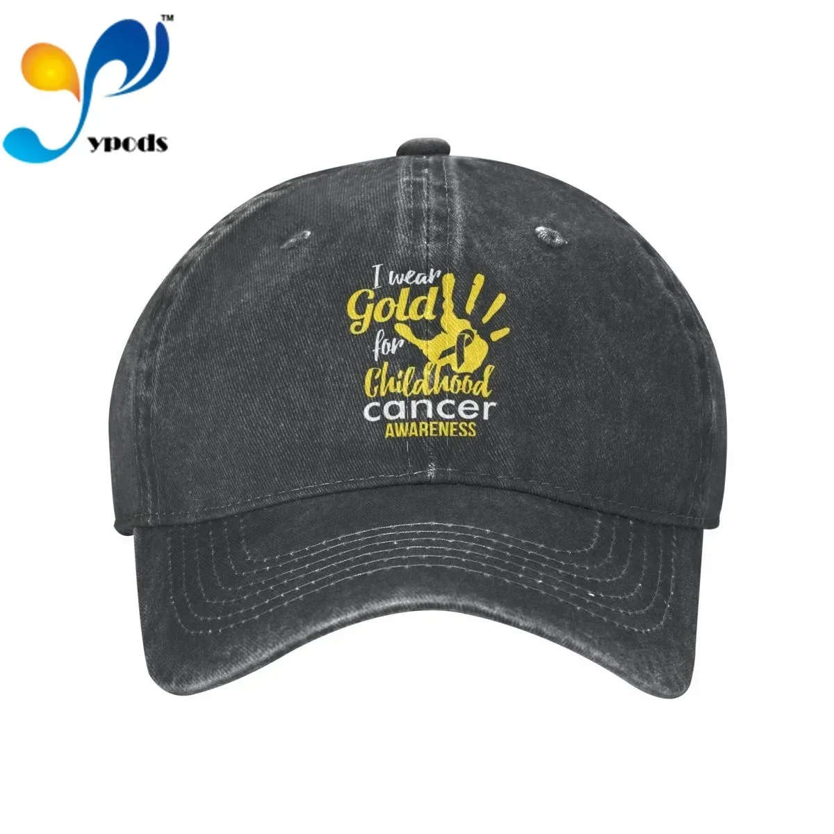 

I Wear Gold For Childhood Cancer Awareness Cotton Cap For Men Women Gorras Snapback Caps Baseball Caps Casquette Dad Hat