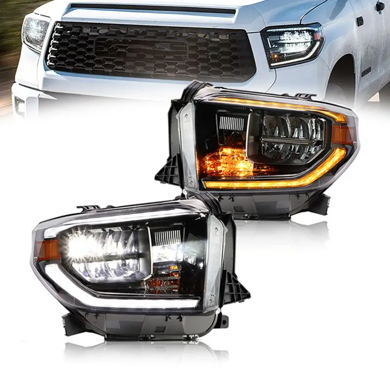 

Car Styling For Toyota Tundra Headlights 2014-2018 Up Tundra LED Headlight DRL High Low Beam Head Lamp Accessories Plug And Play