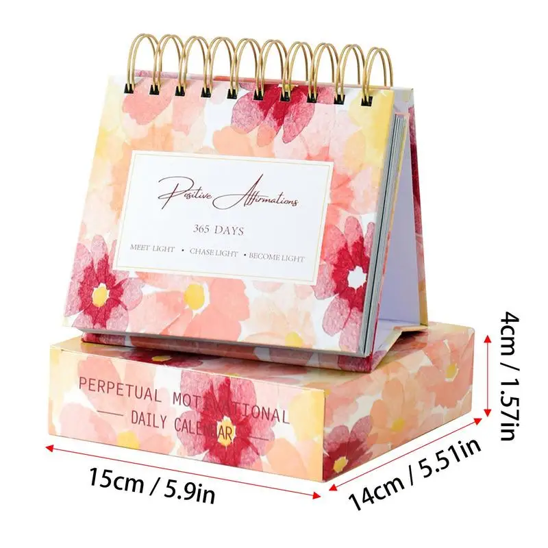 2024 Inspirational Desk Calendar Full-Color Humorous Perpetual Calendar With Daily Inspirational Quotes Positive Perpetual