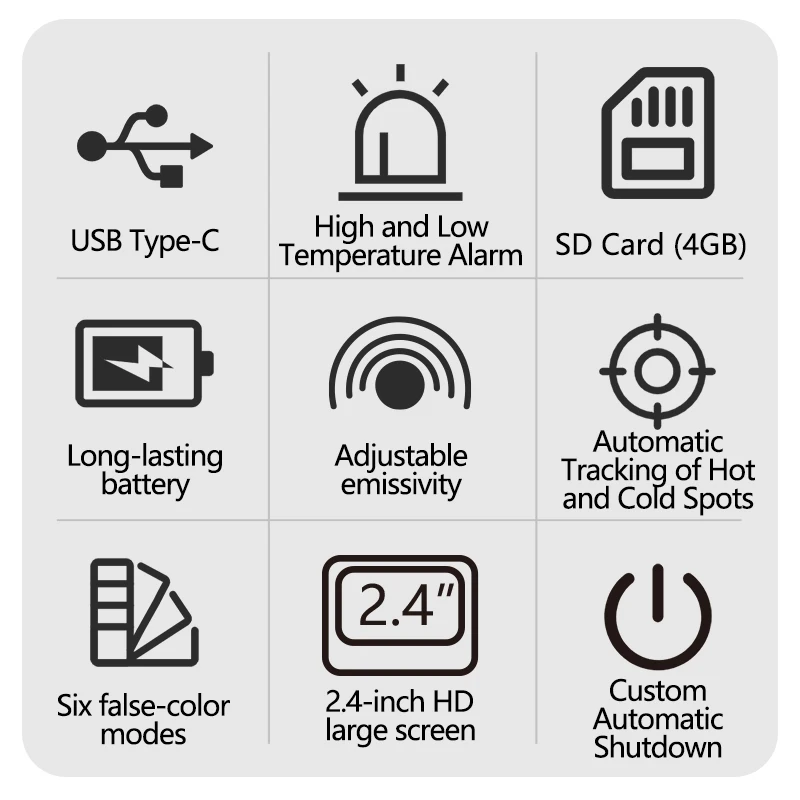 Handheld Temperature Thermal Imaging Camera -20~550C Color Display Screen Industry Temperature Tester Thermal Imager