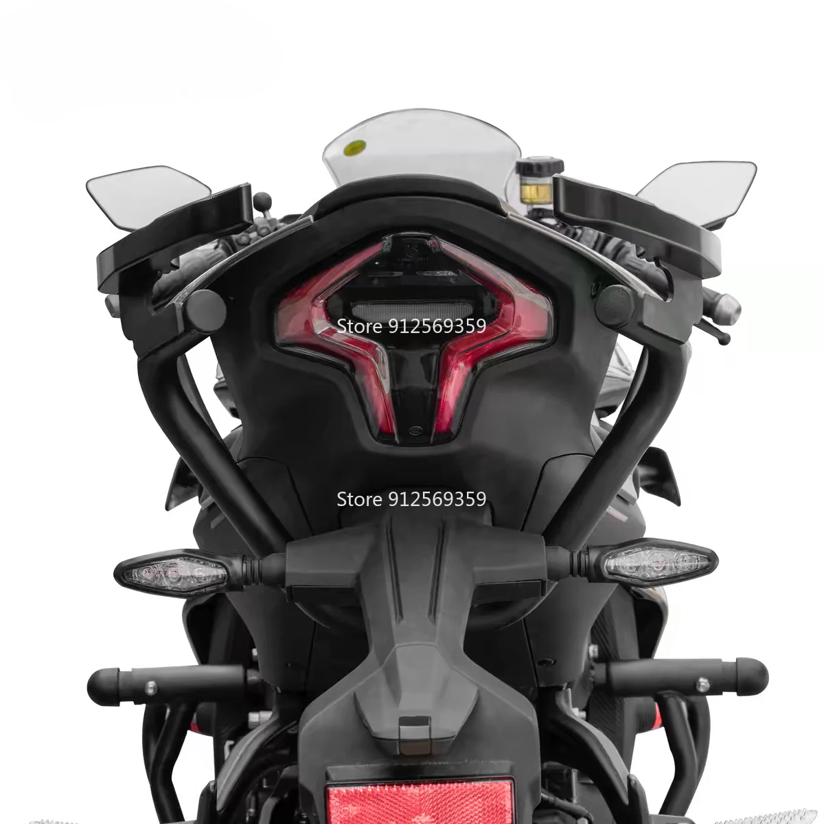 Suitable for CFMOTO 450SR/450SRS/450NK modified aluminum alloy tail wing carbon steel handrail rear tail rack fixed wind wing
