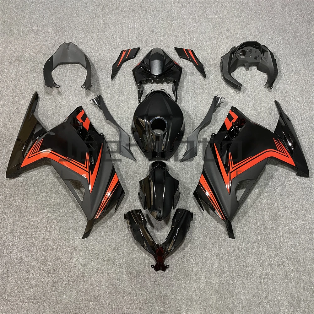 For EX300 Ninja250 Ninja300 2013-2017 Injection ABS Plastics Full Fairings Kit Mold Replace Accessories Black Red O