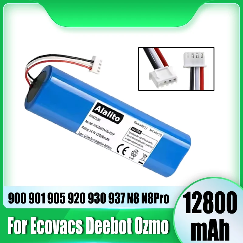 For Ecovacs Deebot Ozmo robot vacuum cleaner 900 901 905 920 930 937 N8 N8 Pro 14.4V lithium battery, multiple capacity options