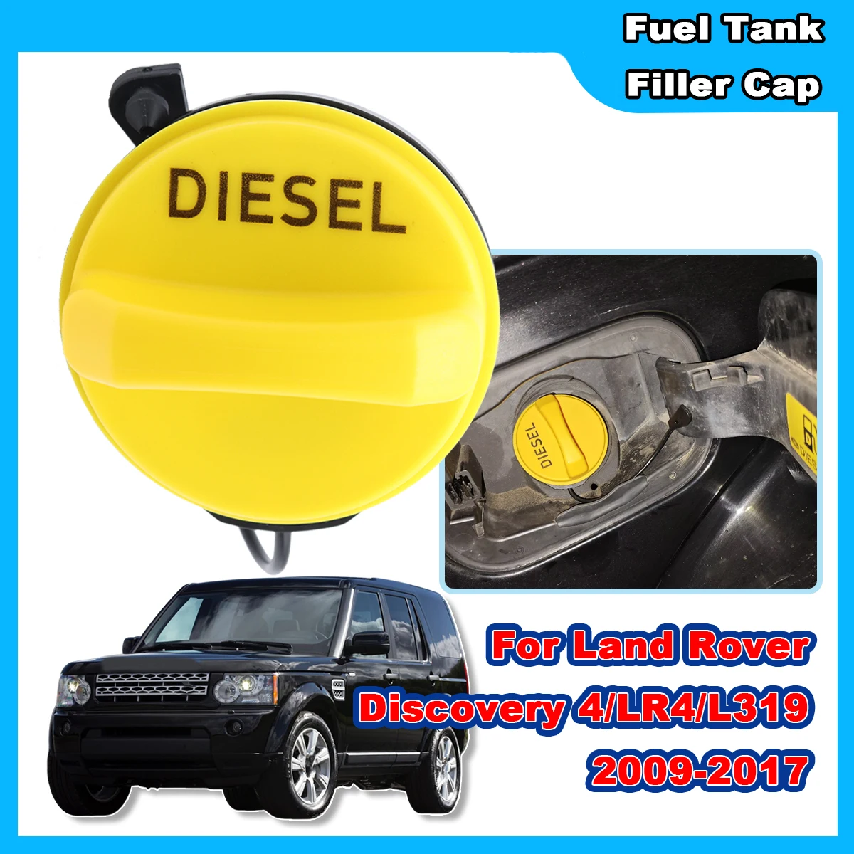 

LR008077 LR053666 Diesel Fuel Tank Filler Cap Accessories Car Replacement Parts For Land Rover Discovery 4 LR4 L319 2009-2017