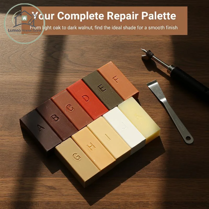 Wood Floor Repair Wax High Adhesion Scratch Stain Crack Cover Blocks for Home Laminate Hardwood Floor Renovation Use