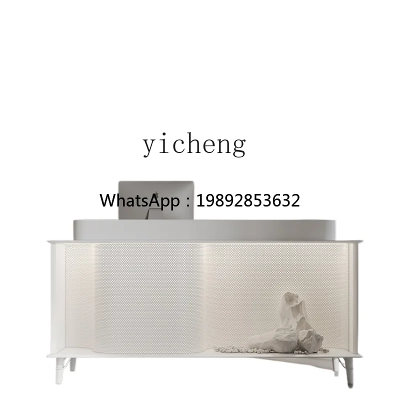 

H9- Clothing Store Simple Cashier Cashier Health Club with Light Reception Desk