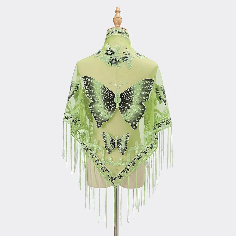 

Spring Autumn New Sequin Shawl Cape Evening Dress Shawl Bride Bridesmaid Shawl Scarf Woman Cloak Lady Ponchos Green Capes