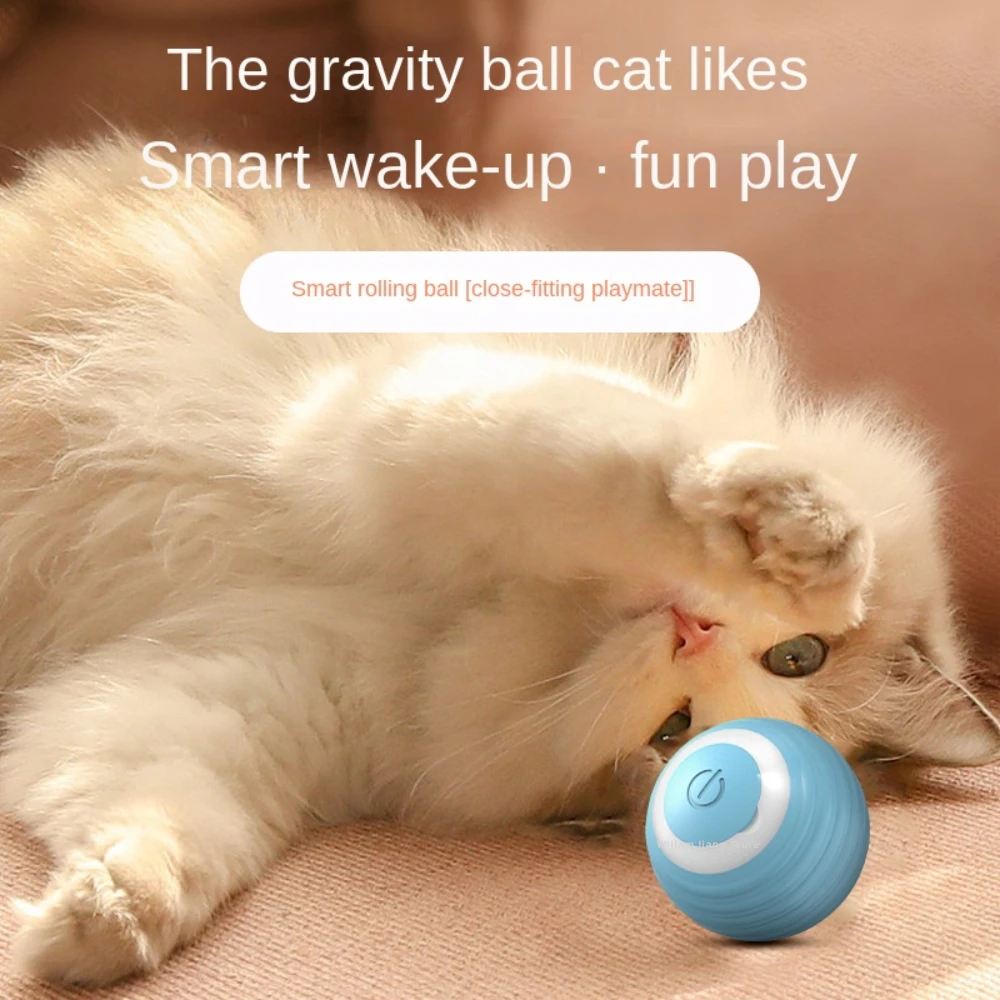 Electric Cat Ball Toy Self-rolling Smart Cat Toys Interactive Toys for Cat Training Self-moving Kitten Toys for Indoor Play Pet