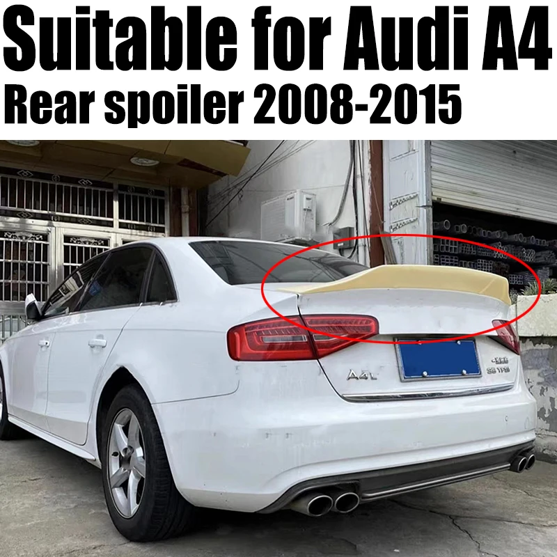 

Trunk Spoiler Carbon Fiber FRP Rear Wing Type R Spoiler For Audi A4 B8 B8.5 Sedan 2008-2015