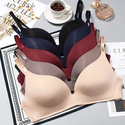 Women Push Up Bras Seamless Wireless Underwear Girls Sexy Breathable Thin Brasiere Students Solid No Wire Gathered Bra Lingerie