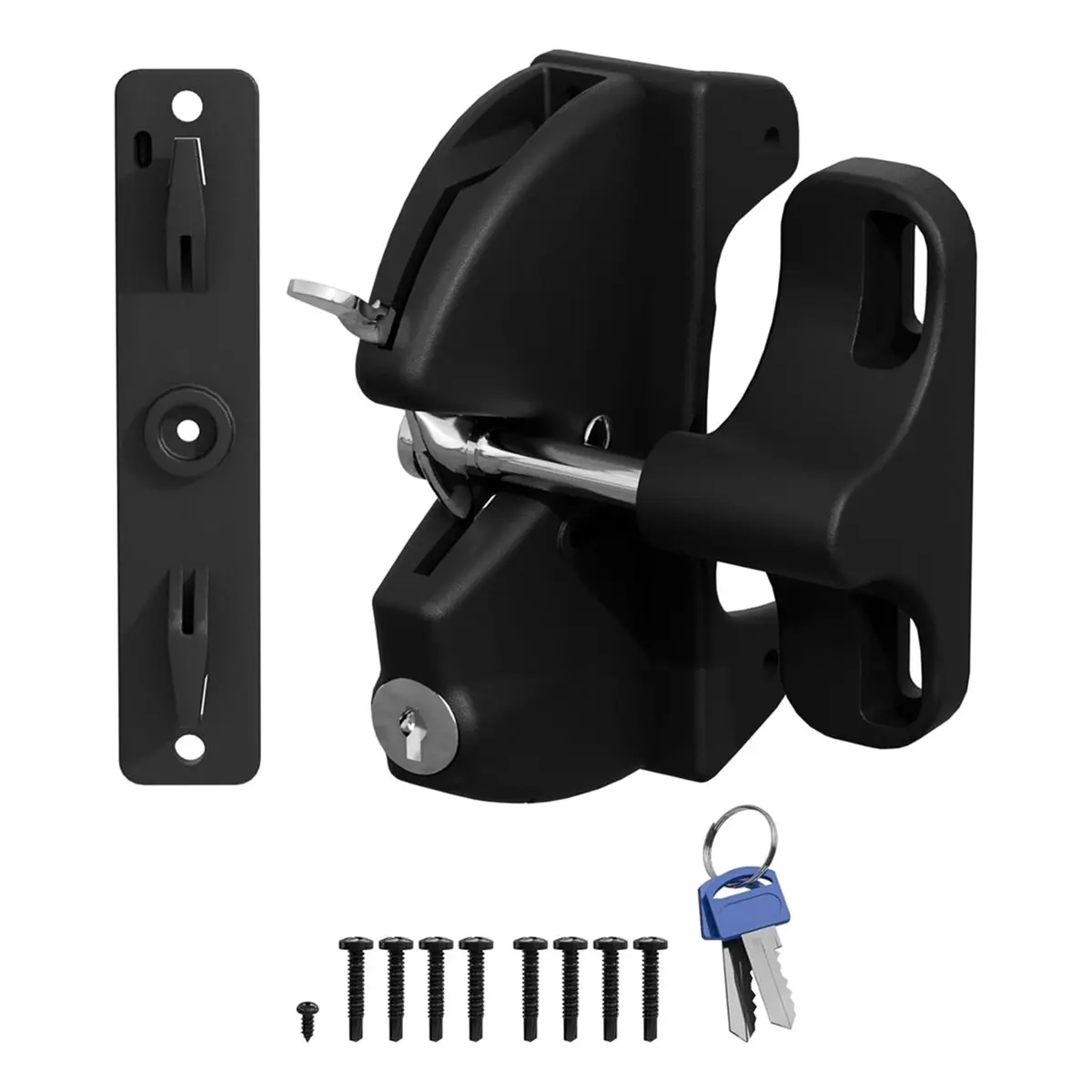 A78I Self Locking Gate , Lockable Key,Locking Gate Fence Lock for Outdoor Metal, Wood, and Vinyl Fence