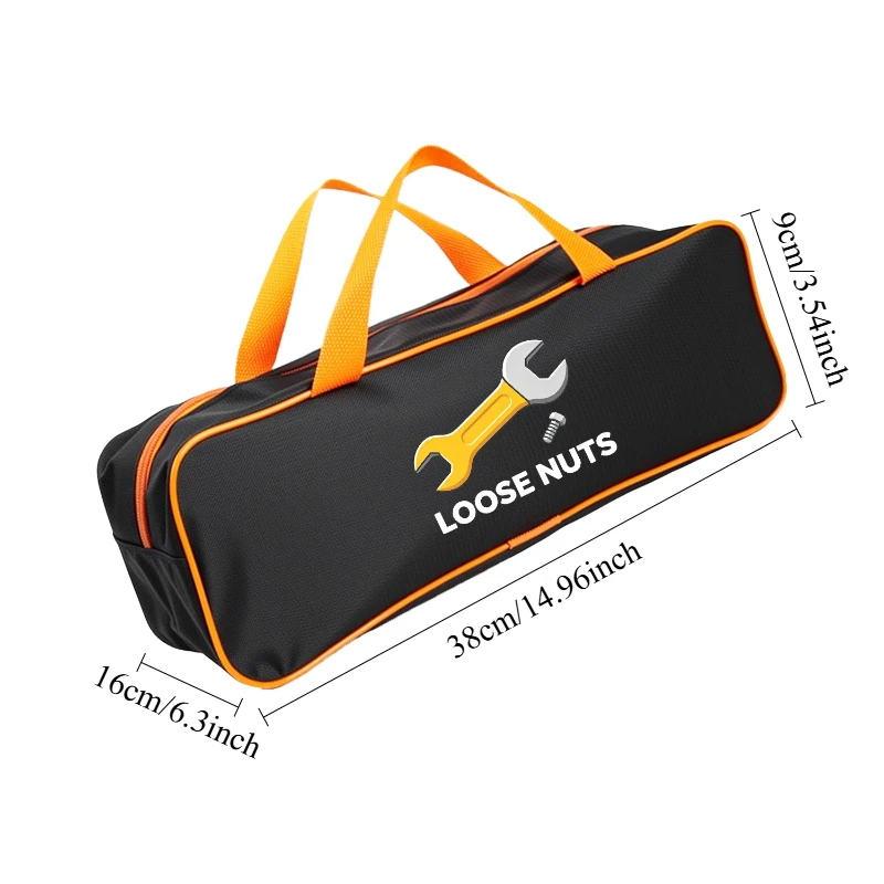 Lightweight Oxford Zipper Tool Tote Bag Multi‑Compartment Hand Carry Hardware Organizer for Garage RV Home Outdoor DIY