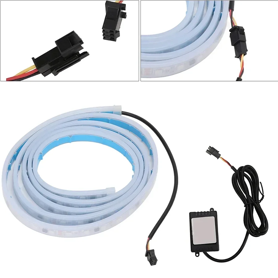 LED Daytime Running Light Car Hood Lights Auto Headlight Strips Flexible Waterproof RGB DRL Lamp With APP Remote Control