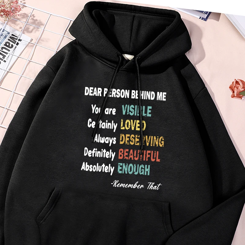 Visible Loved Letter Print Hoodie Man Fashion S-Xxl Round Neck Hoody Autumn Fleece Sweatshirt Street Casual Versatile Top Male