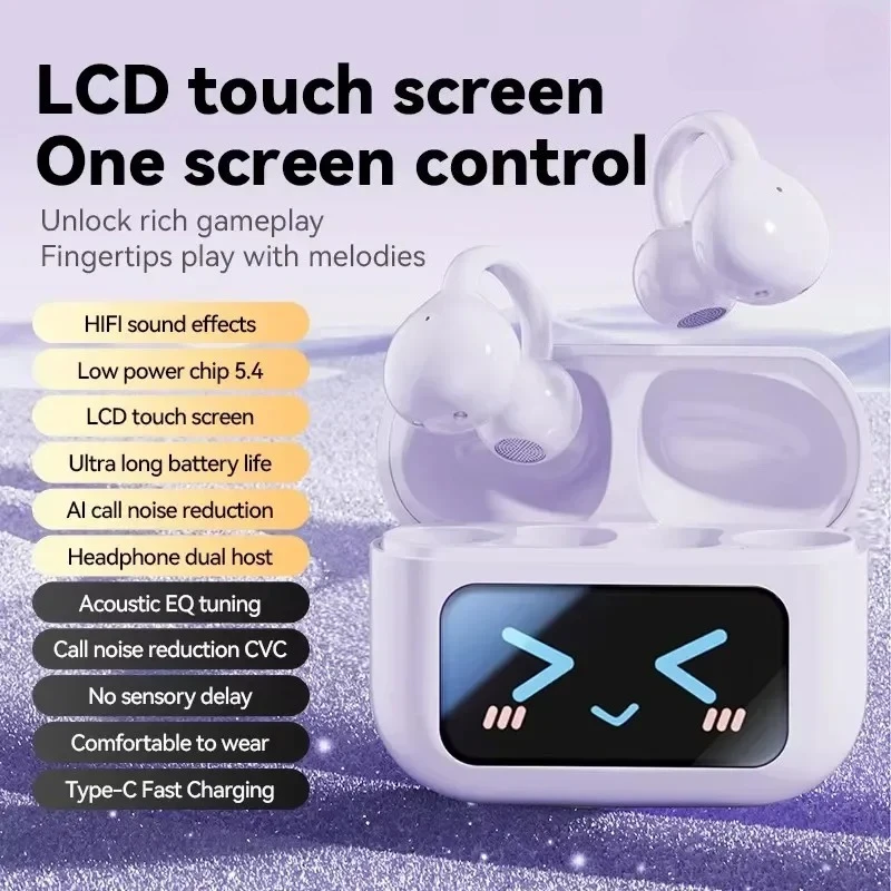 سماعات بلوتوث لاسلكية، سماعات ترجمة Ai، سماعات أذن ترجمة بشاشة تعمل باللمس، تستخدم للسفر والاجتماعات والرياضة