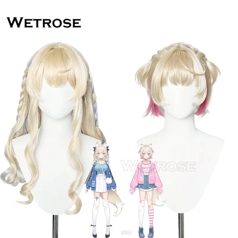 

[Wetrose] In Stock Moco Fuwa Mococo Fuwawa Abyssgard Cosplay Wig Daily Dress Hololive Holo Vtuber EN New Outfit Casual Wear