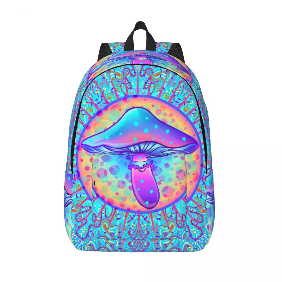 

Классический рюкзак с волшебными грибами, спортивный рюкзак для средней школы, психоделический рюкзак в стиле хиппи для мужчин и женщин, сумка через плечо для колледжа