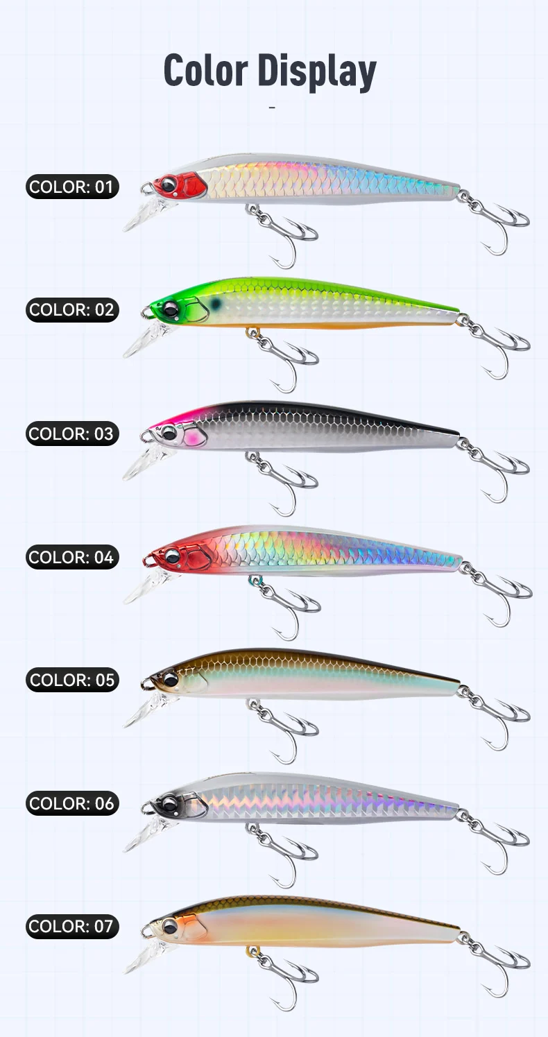 Kingdom Sinking Minnow Angelköder 70 mm 90 mm 110 mm Long Casting Jerkbaits Wobbler Künstlicher harter Köder Angelgerät-Köder – Detail 13