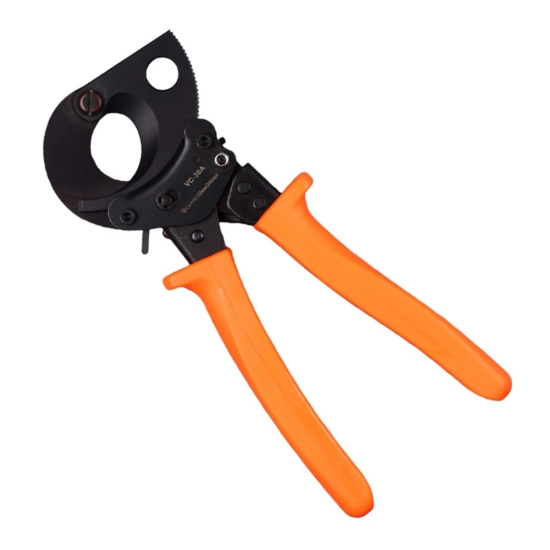 Ratcheting Cable Cutter Efficient Ratchet Cutting Tool Smooth &Cleanings Cut Handed Operation for Electricians