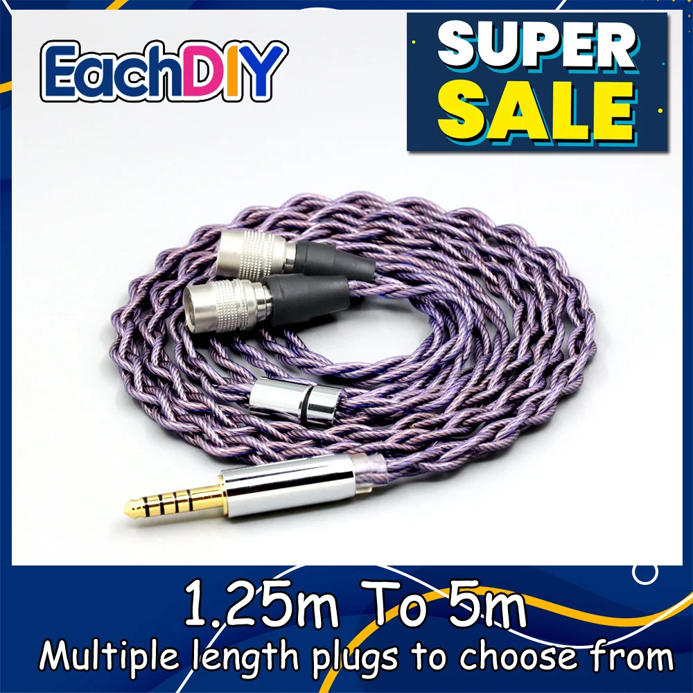 Type2 1.8mm 140 núcleos litz 7N OCC Cabo de fone de ouvido para MrSpeakers Ether 2 sistema C Flow CX AEON Noire RT fechado-traseiro LN 007878