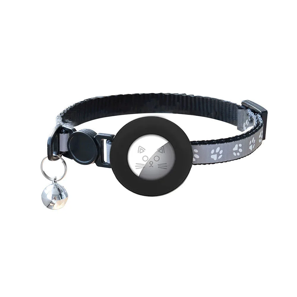 Eayburst Katzenhalsband für Apple Airtag-Hülle mit Glocke, verstellbare Sicherheitsschnalle, reflektierendes GPS-Halsband für Kätzchen, Welpen, 7–12 Zoll – Detail 8