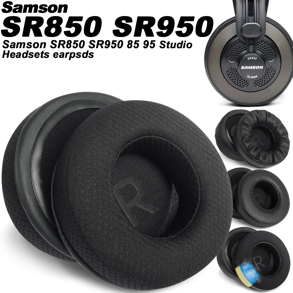 Earphone Pads for Samson SR850 SR950 85 95 Replacement Earpads Headphones Mesh Cloth Memory Covers Sponge Soft Protein