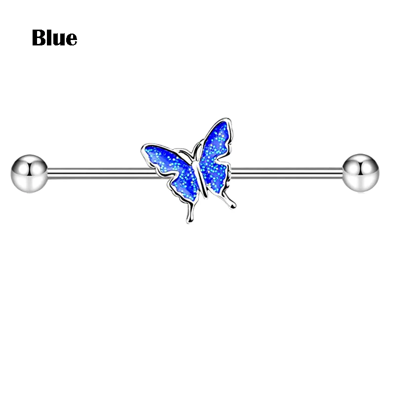 Butterfly Ear BridgeDouble Pierced Pearl EarringsExternal Thread Piercing