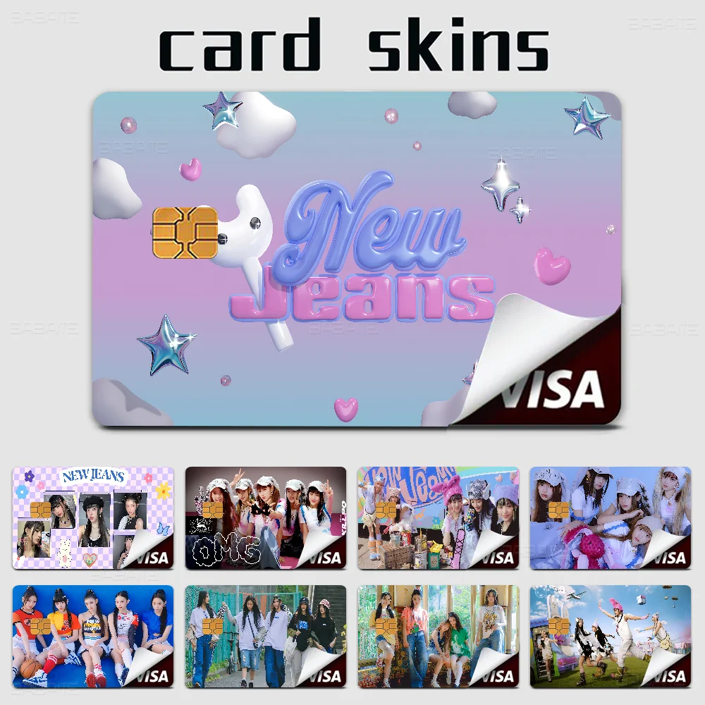 Hot Kpop N-NewJeans Film Skin Sticker Tape For Bank Credit Debit Card Personalized Credit Card Protection Stickers