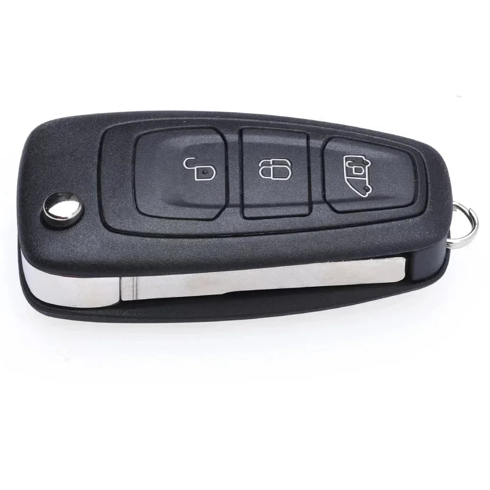 Remote Car Key Shell 3 Buttons For Ford Ranger 2011 2012 2013 2014 2015 Focus C-Max Mondeo Kuga Fiesta Titanium HU101 FO21 Blade