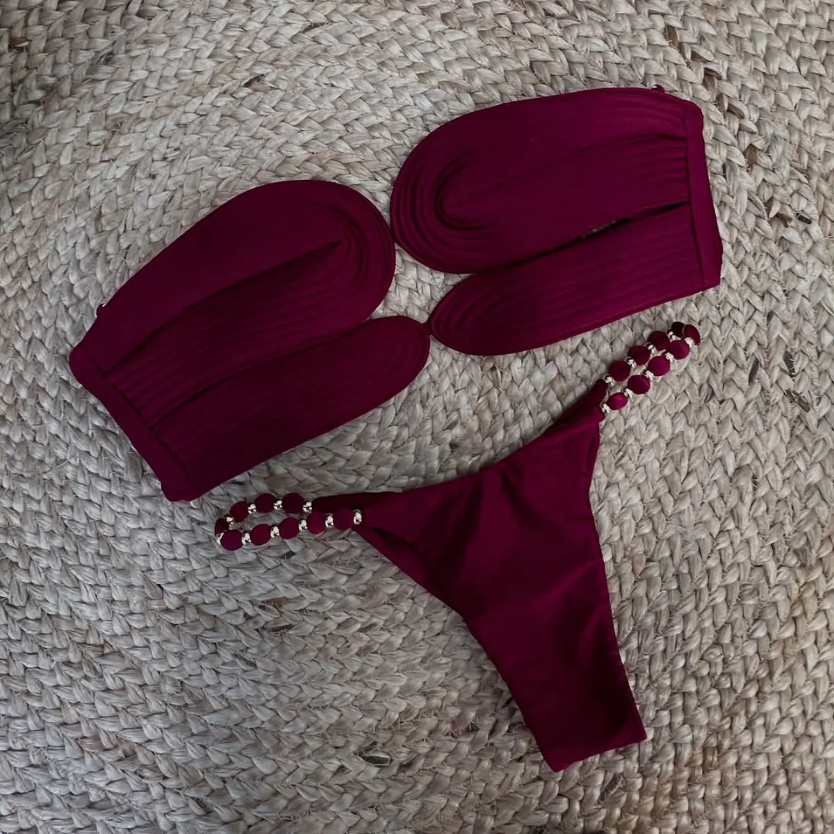 Push Up Bikinis Sexy Women Swimsuit 2025 Female Swimwear Bandeau Biquini Thong Triangle Swimming Suits Halter Bodysuit Beachwear image 4