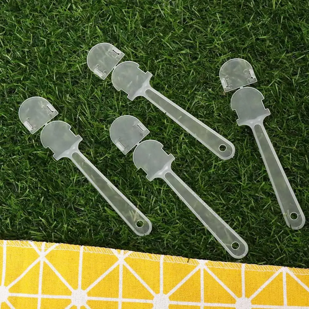 10Pcs Transparent Hand Fan Handle Mini Portable Graffiti Fan Handle DIY Practical Kindergarten Fan Handle Fan Handle Replacement