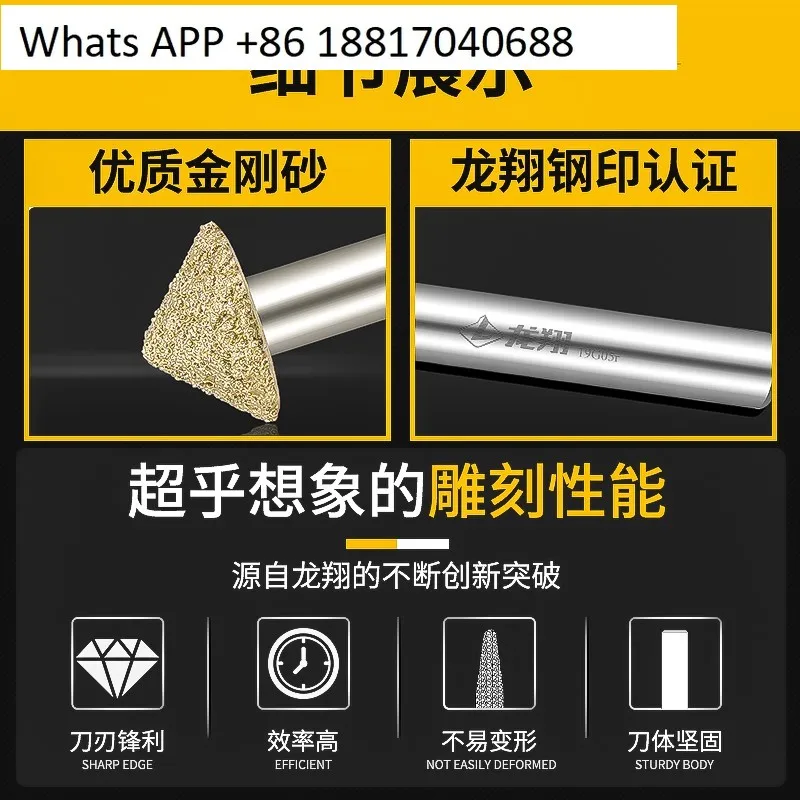 1PC 수치 제어 돌 조각 기계 칼 레터링 버섯 머리 다이아몬드 도구