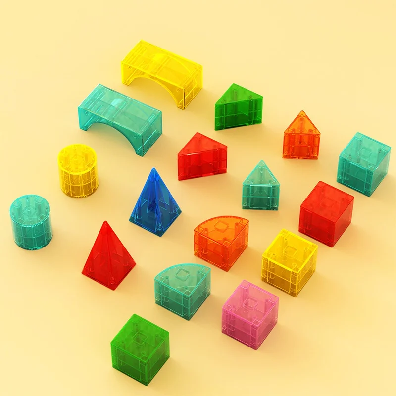 3D Big Magnetic Constructor Triangle Square Bricks Magnetic Building Blocks Designer Set Magnet Toys For Children Gift