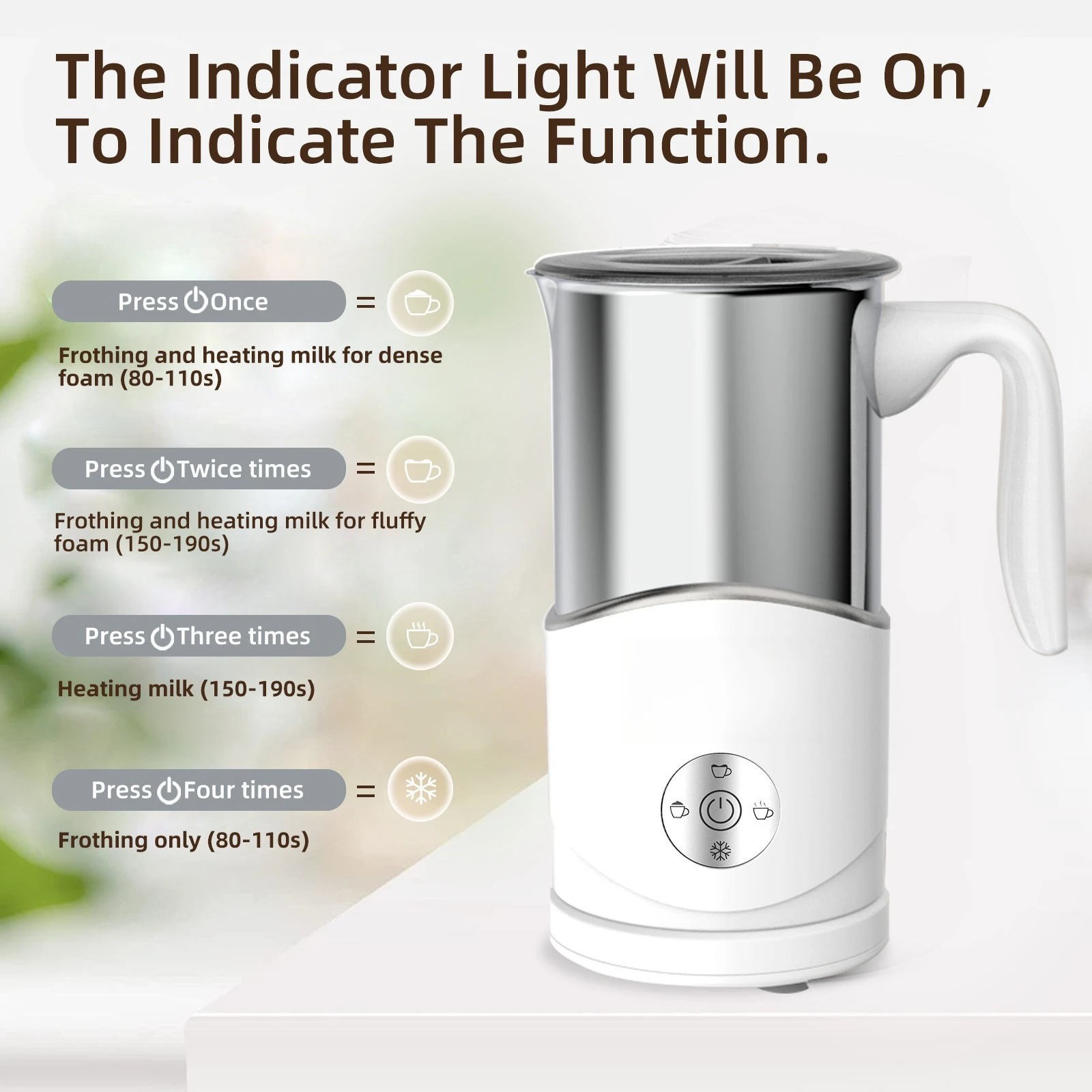 SF-MF1002 Separate Multifunctional Milk Foaming Machine for Cappuccino, Latte with Heating Stirring Cold Milk System