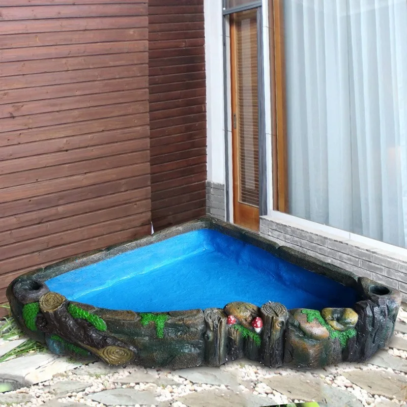 Household turtle and fish tank courtyard rockery landscaping decoration humidification ornament