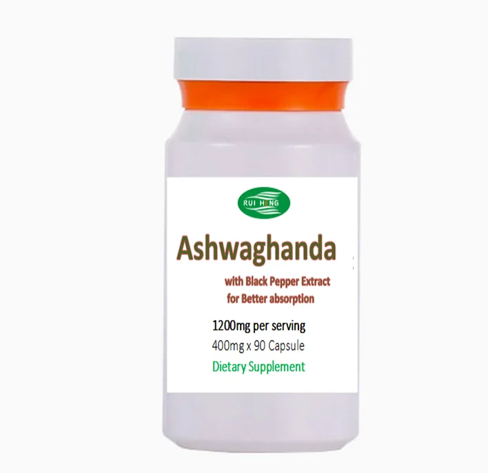 Ashwagandha Root Extract Capsule Supplement with Black Pepper Extract for Better Absorption for Stress Relief & Energy Support