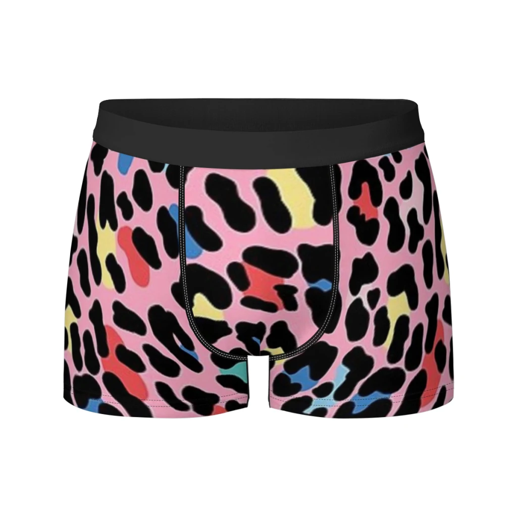 Rainbow leopard by Elebea Men Underpants Man Breathable  Boxer Shorts Men's Panties Underwear Gift
